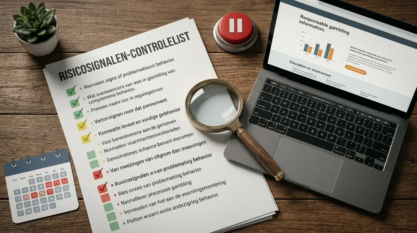 Controlelijst met waarschuwingssignalen, stopmomenten en verdiepingsvragen bij een goksite